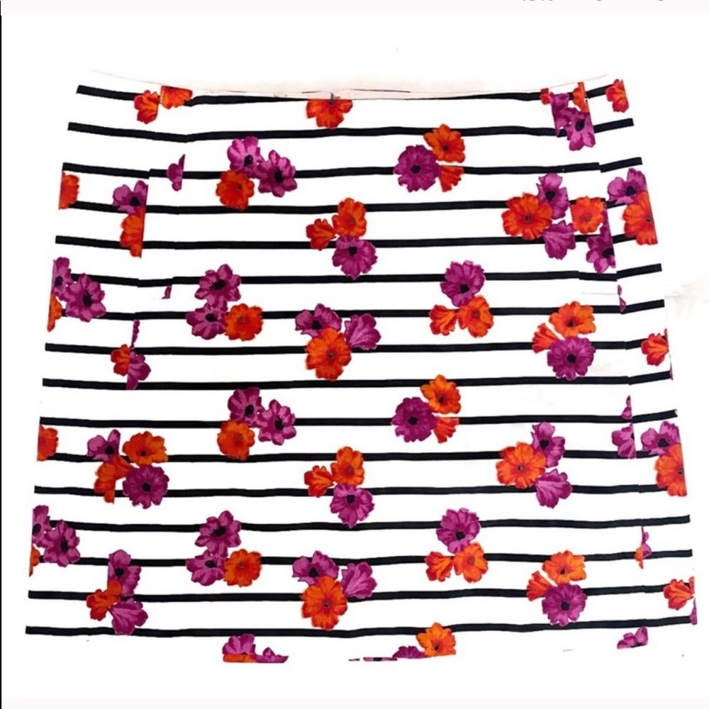 J. Crew Factory • striped floral mini skirt